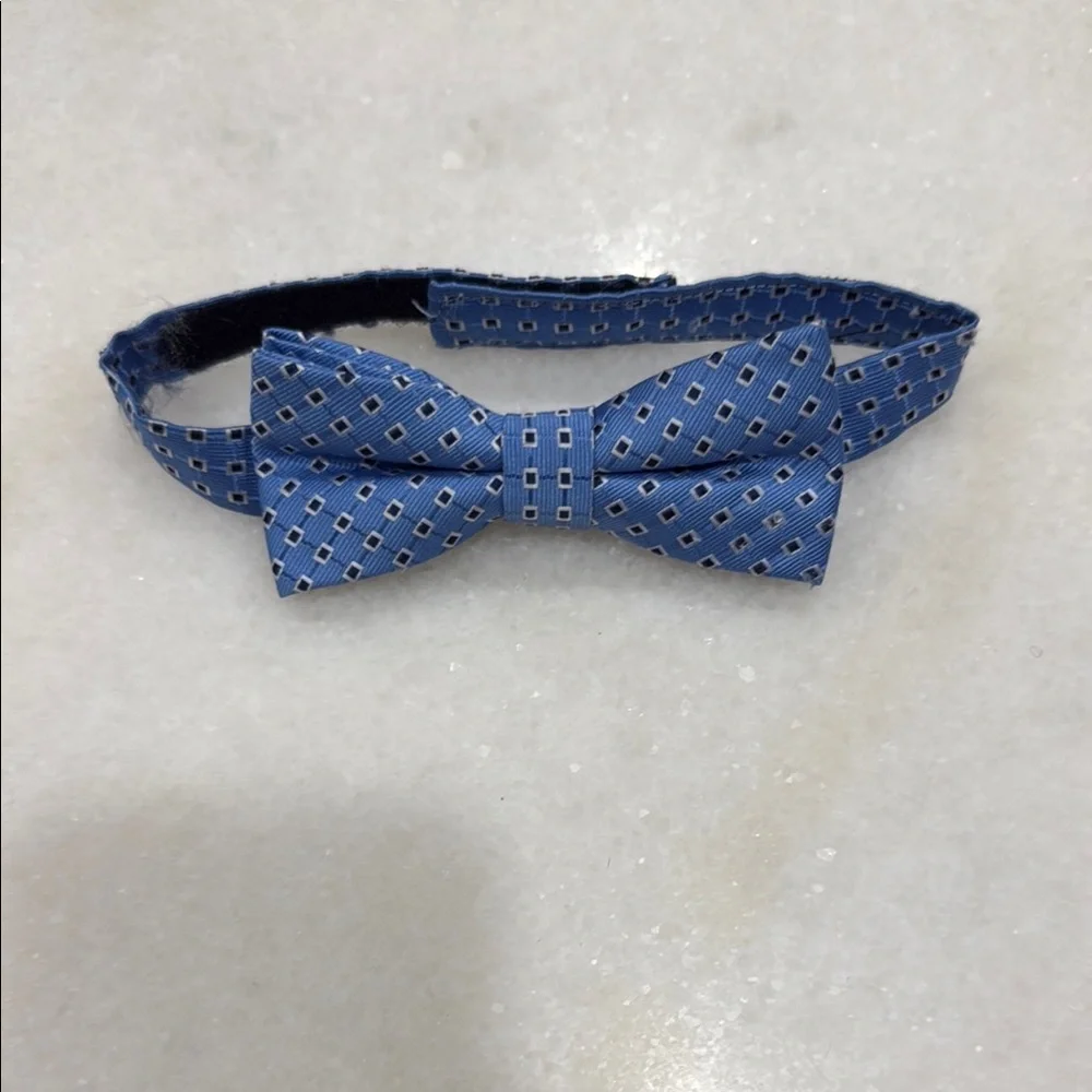 Blue Patterned Bow Tie